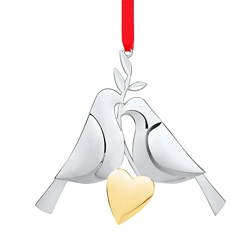 Nambe Twelve Days of Christmas Ornament - Two Turtle Doves