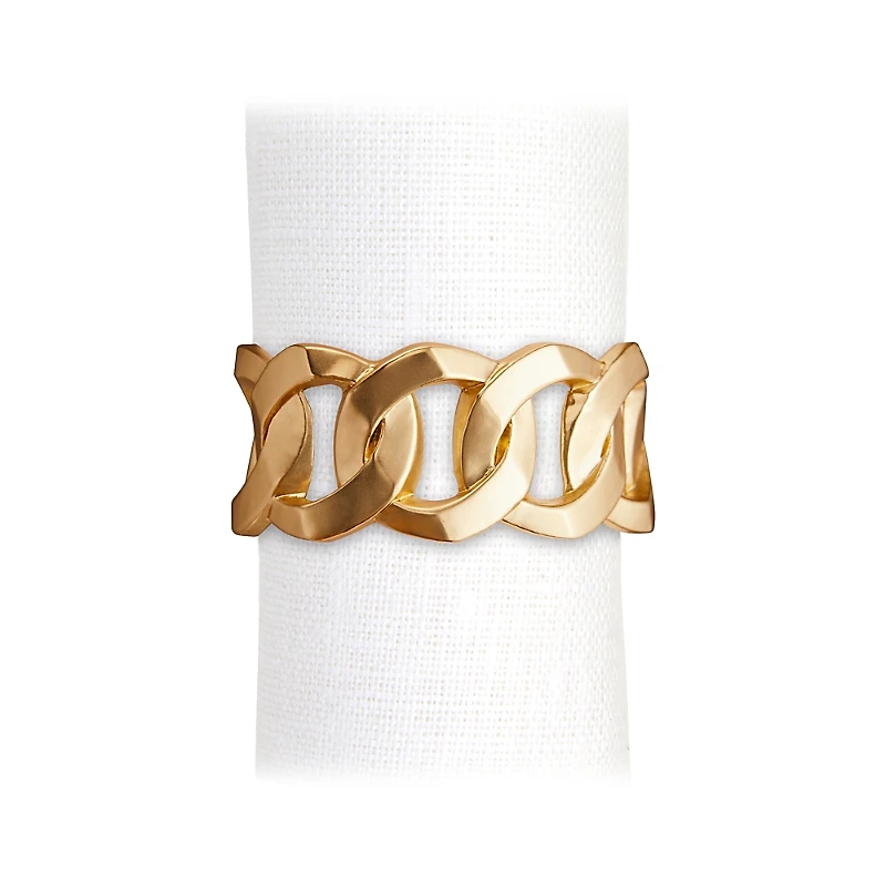 L'Objet Cuban Link Napkin Rings, Set of 4
