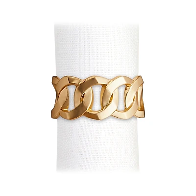 L'Objet Cuban Link Napkin Rings, Set of 4