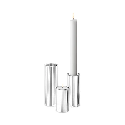 Georg Jensen Bernadotte Tealight & Candleholder, Set of 3