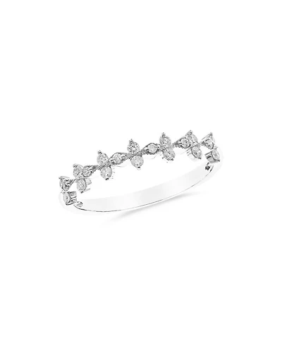 Diamond Scattered Band in 14K White Gold, 0.25 tcw