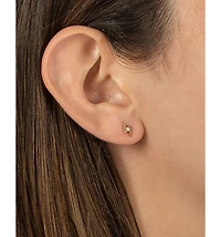 14K Yellow Gold Lightning Bolt Diamond Stud Earrings
