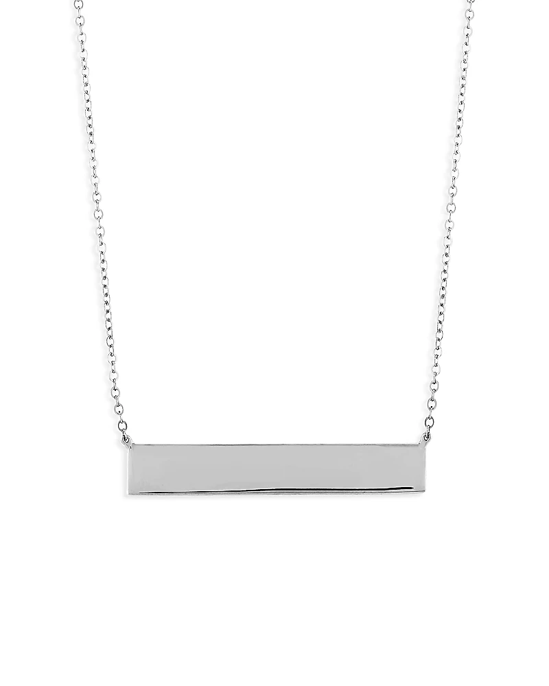 Bloomingdale's Fine Collection Engravable Bar Pendant Necklace