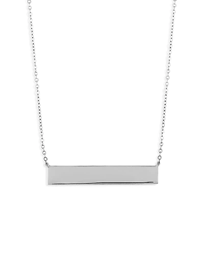 Bloomingdale's Fine Collection Engravable Bar Pendant Necklace