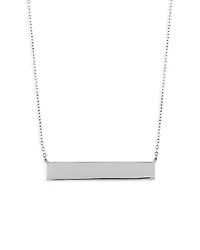 Bloomingdale's Fine Collection Engravable Bar Pendant Necklace