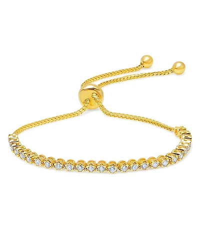 Graziela Gems 18K Yellow Gold Diamond Bolo Bracelet