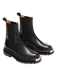 Sandro Women's Liam Black Cap Toe Stretch Booties