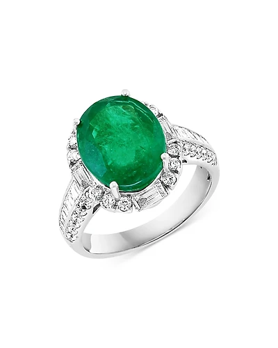 Bloomingdale's Fine Collection Emerald & Diamond Statement Ring
