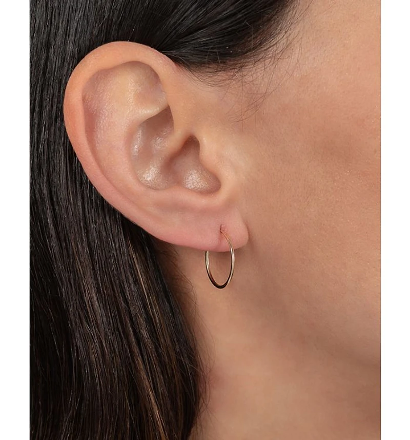 14K Yellow Gold Small Hoop Earrings