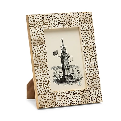 Pigeon & Poodle Ismailia Spotted Gold Bone Frame