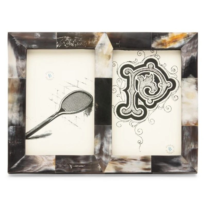 Essen Horn Double Frame, 4" x 6"