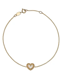 Bloomingdale's Fine Collection Mother of Pearl Heart Chain Bracelet