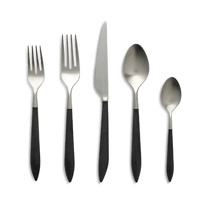 Ares Argento & Black Five Piece Place Setting