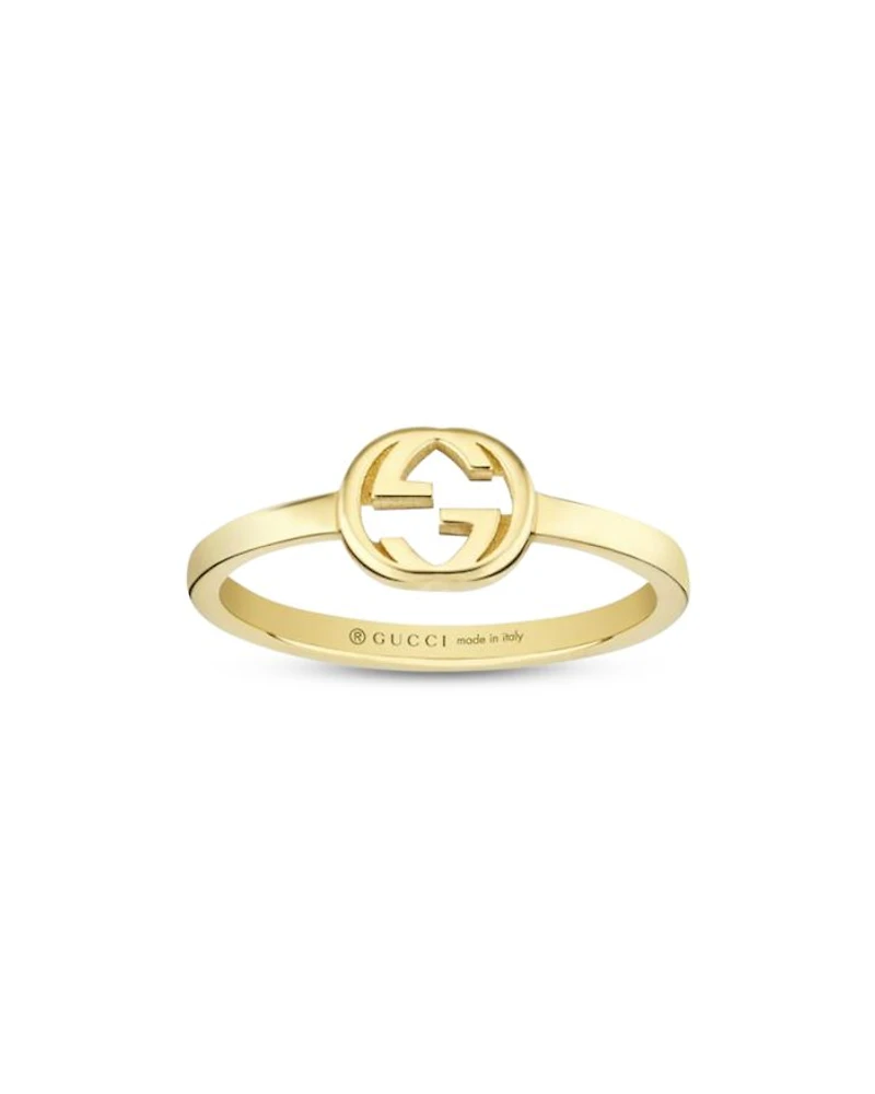 18K Yellow Gold Interlocked G Polished Ring