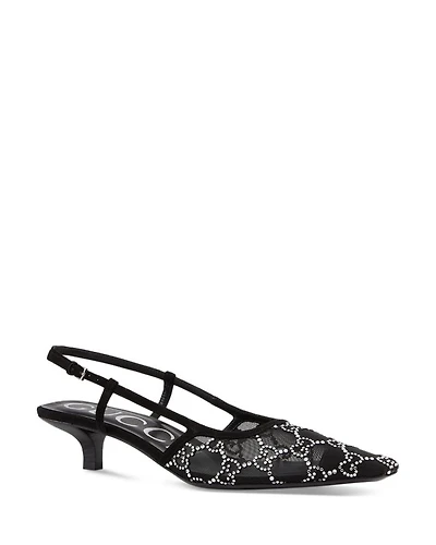 Women's GG Pointed Toe Slingback Pumps