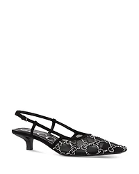 Women's GG Pointed Toe Slingback Pumps