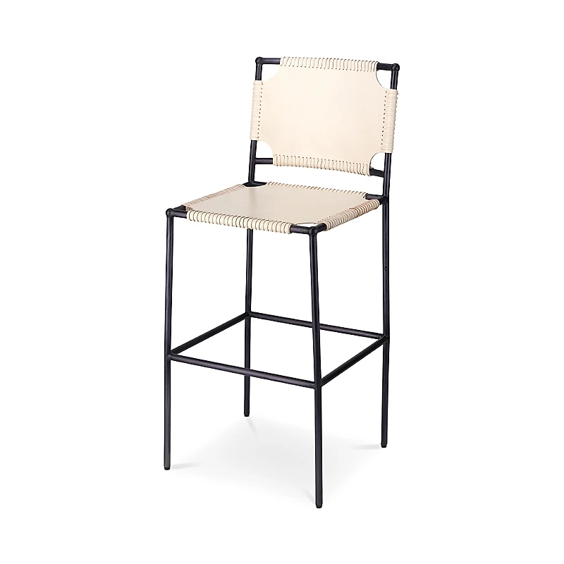 Jamie Young Asher Leather Bar Stool