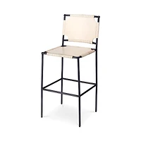 Jamie Young Asher Leather Bar Stool