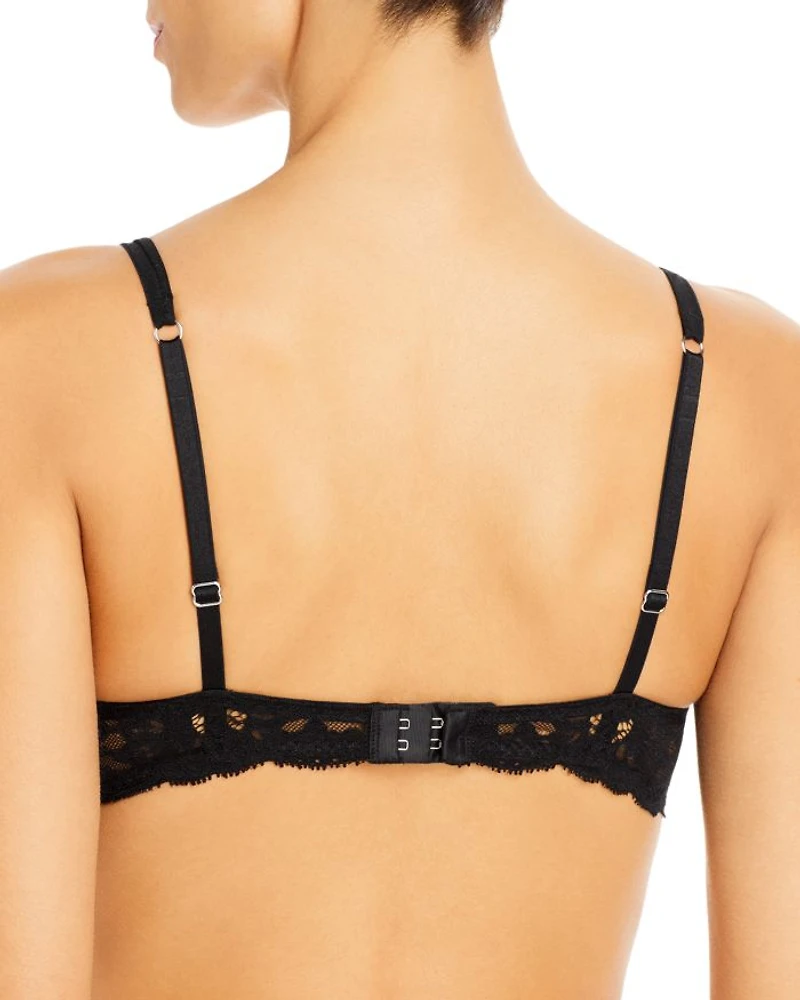 Charlotte Sheer Overlay Lace Plunge Bra