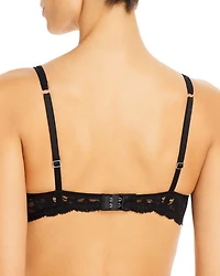 Charlotte Sheer Overlay Lace Plunge Bra
