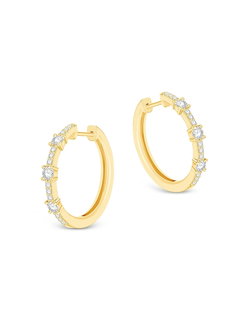 Bloomingdale's Fine Collection Diamond Small Hoop Earrings