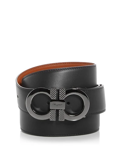 Men's Double Gancini Reversible Leather Belt