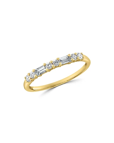 Bloomingdale's Fine Collection Round & Baguette Diamond Stacking Band
