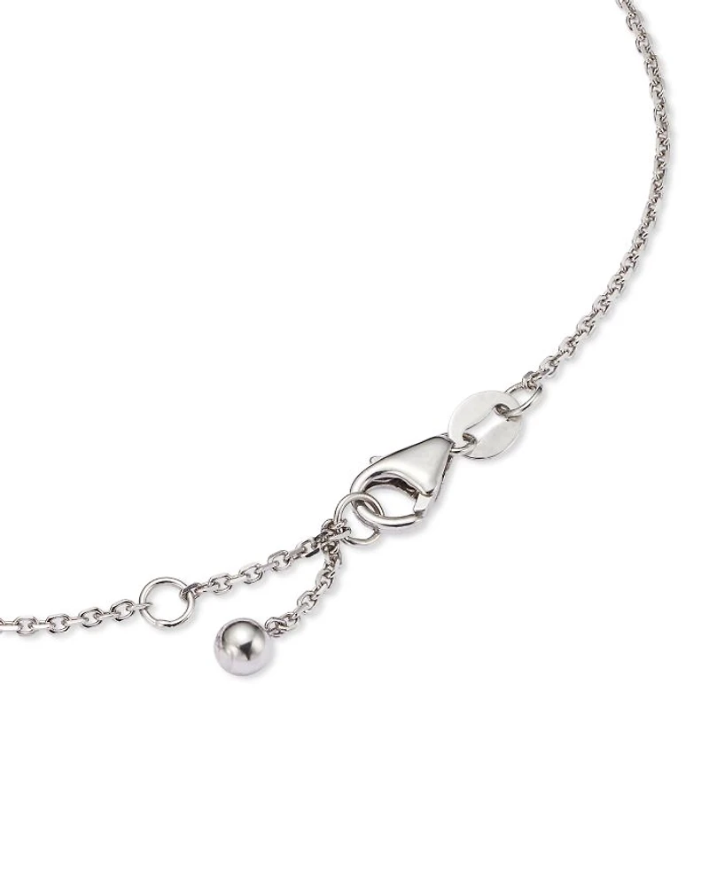 Diamond Bezel Set Bracelet in 14K White Gold, 0.10 tcw