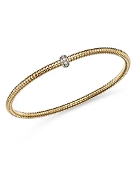 Alberto Amati 14K White & Yellow Gold Diamond Tubogas Stretch Bracelet