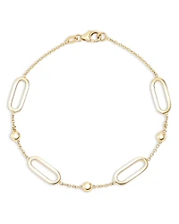 Alberto Amati 14K Yellow Gold Oval Link & Bead Bracelet