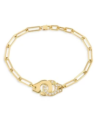 18K Yellow Gold Menottes Diamond Chain Bracelet