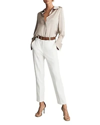 Hailey Button Front Silk Shirt