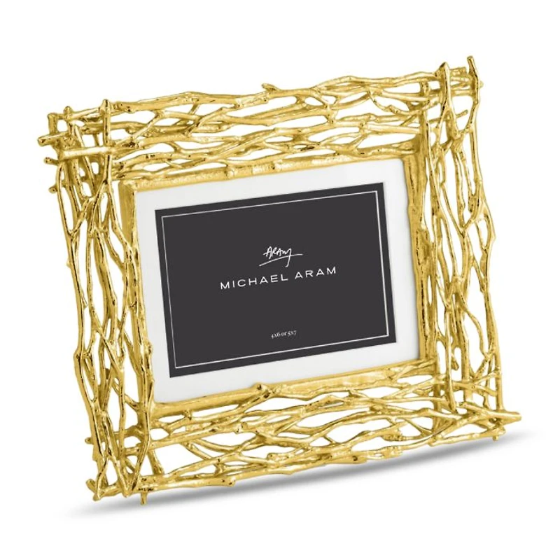 Gold-Tone Twig Frame, 7" x 5"