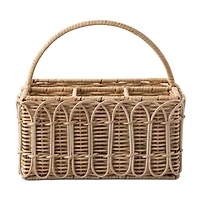 Provence Rattan Silverware Napkin Caddy
