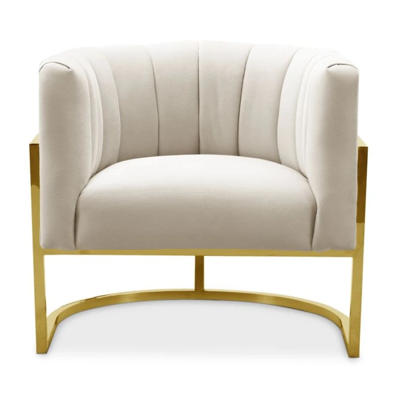 Magnolia Spotted Chair with Gold in Cream