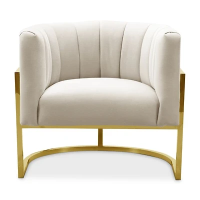 Magnolia Spotted Chair with Gold in Cream