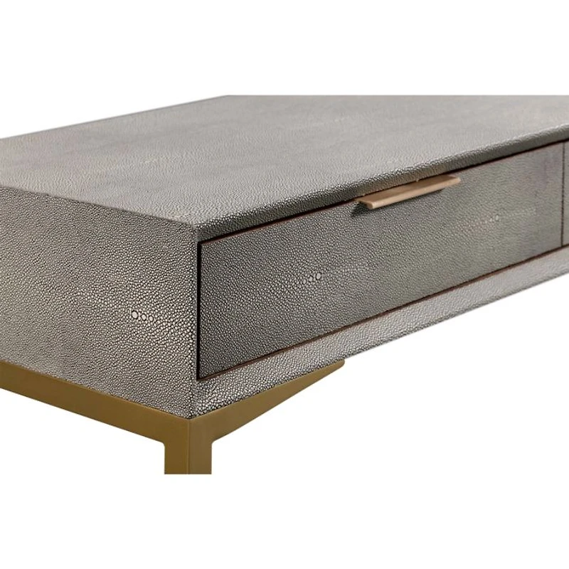 Pesce Shagreen Console Table in Grey