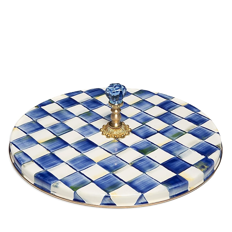 Mackenzie-Childs Royal Check Enamel Cheese Course