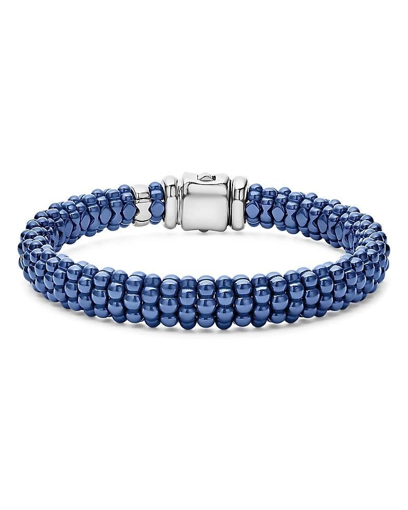 Lagos 18K Yellow Gold & Sterling Silver Ultramarine Ceramic Bead Bracelet