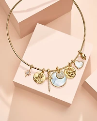 18K Yellow Gold Diamond Zodiac Amulet Pendant