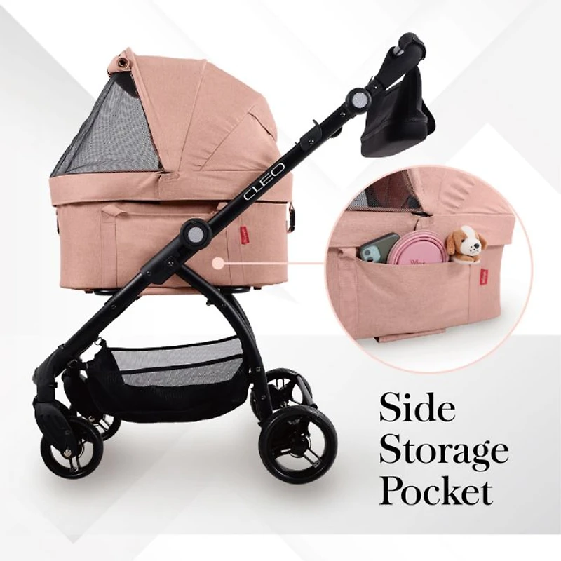 New Cleo Travel System Pet Stroller, 3-in-1 Dog Stroller, Pet Carrier, Dog Stroller