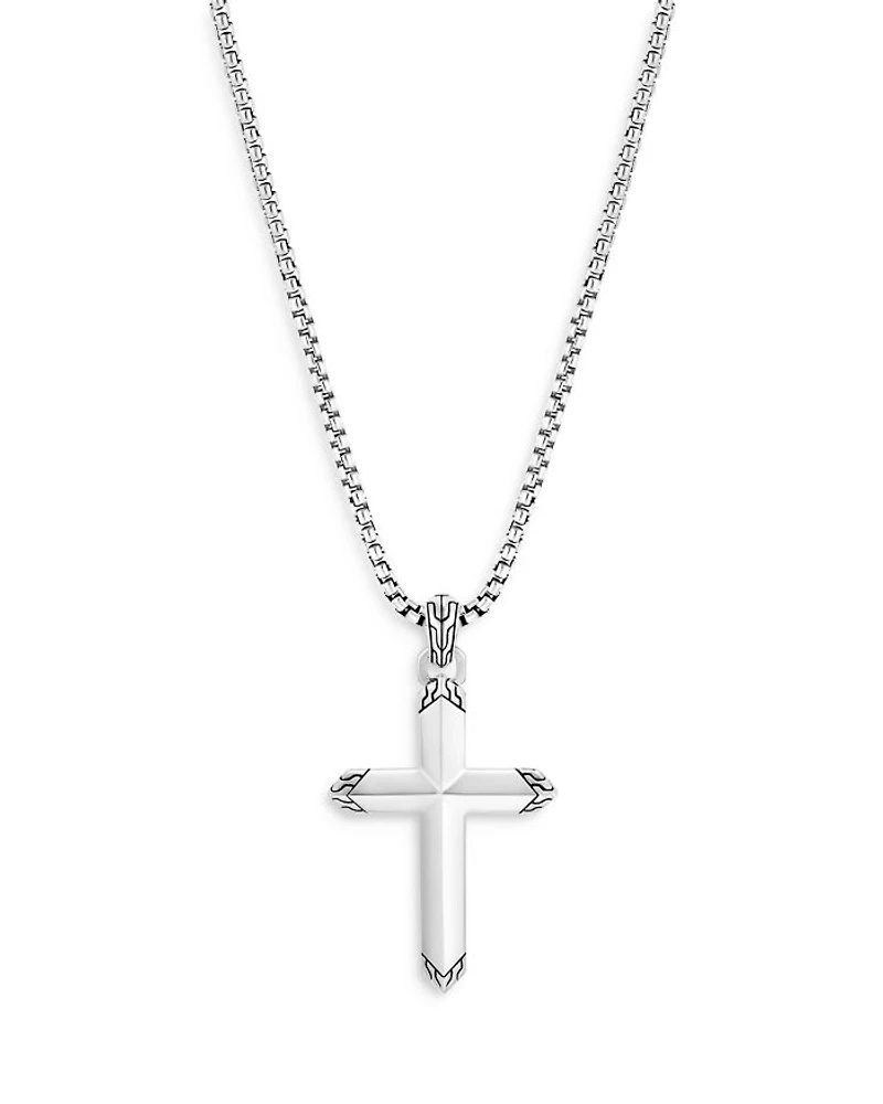 Sterling Silver Classic Chain Cross Pendant Necklace