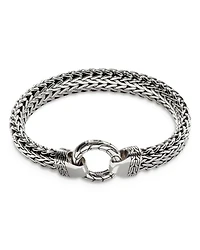 Men's Sterling Silver Classic Chain Ring Clasp Bracelet, 11mm