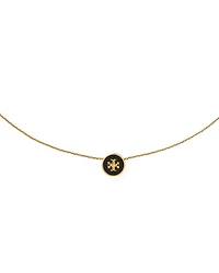 Kira Logo Colored Disc Pendant Necklace, 15.94"-17.61"
