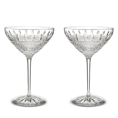 Master Craft Irish Lace Martini Glasses, Set of 2