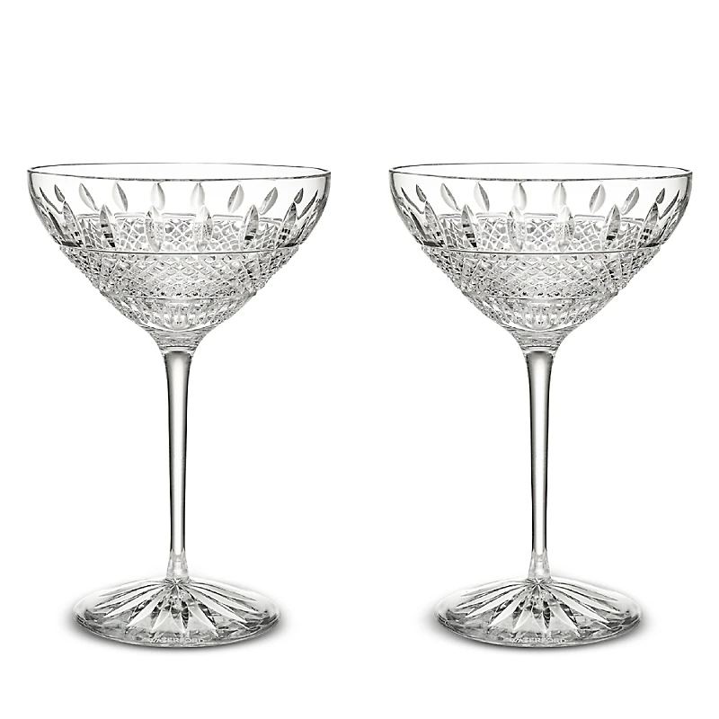 Waterford Master Craft Irish Lace Martini Glasses, Set of 2