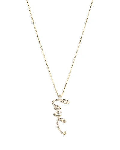 Nadri Cirque Pave Love Pendant Necklace