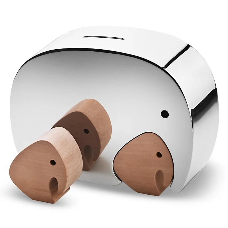 Georg Jensen Moneyphant Piggy Bank with Twins