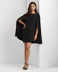 Cape Georgette Cocktail Dress