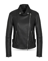 Caban Leather Moto Jacket